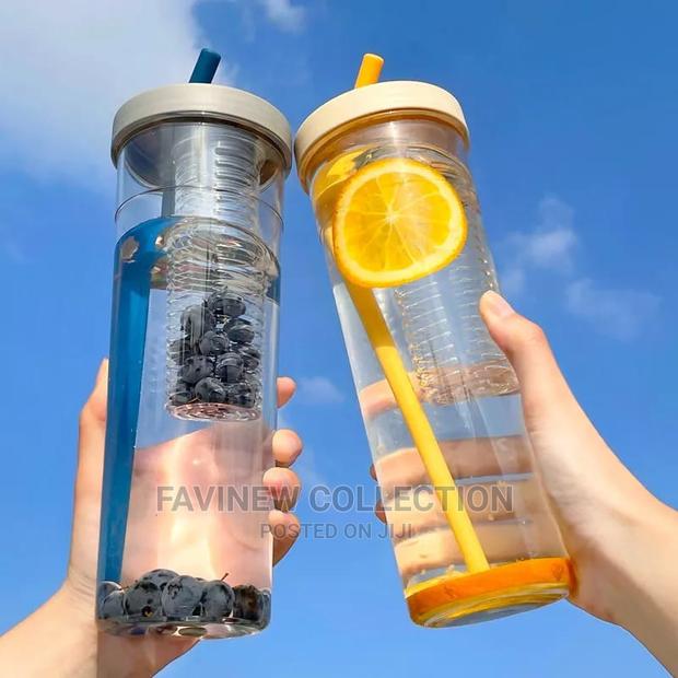 Cute Water Bottle With Foldable Straw 700ML Water Bottle - thumbnail 5