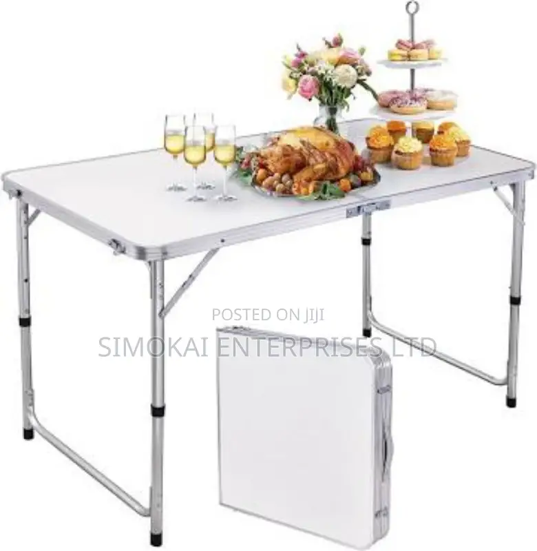 Folding Table, Off White