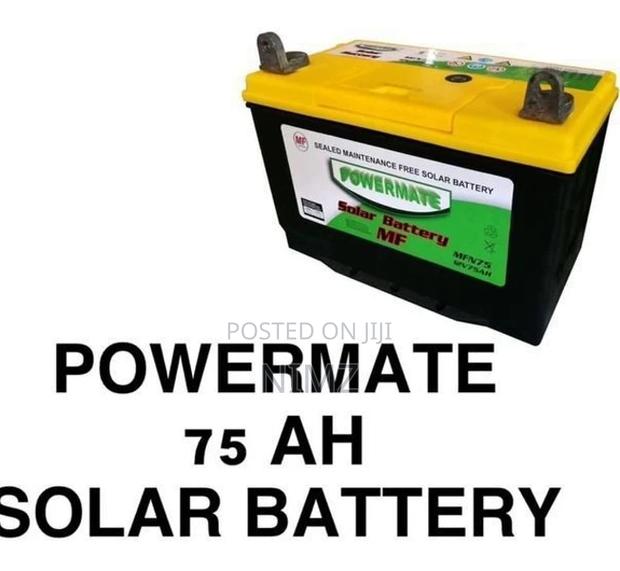 Powermate 75 AH Solar Battery Dry Cell Maintenance Solar Bat