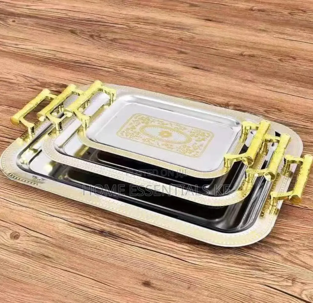 3pcs Gold Trays