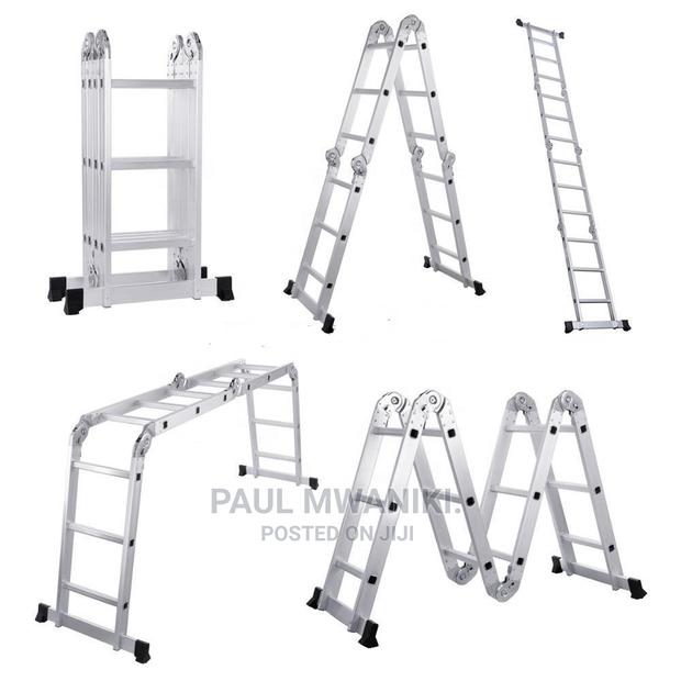 12ft, Aluminium Multipurpose Ladder. 4by3. - main view