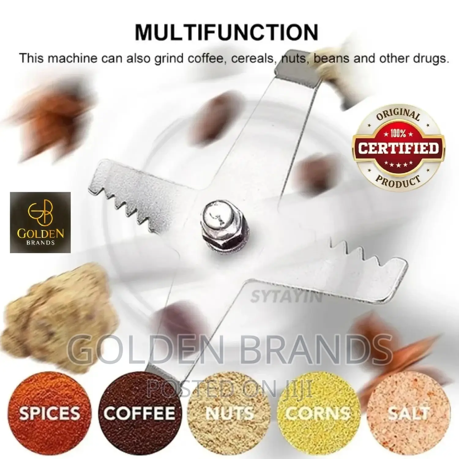 High Power Multifunctional Electric Grinder for Cereals 400W
