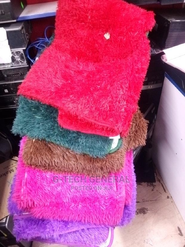 Red,Brown,Blue Fluffy Carpet - main view