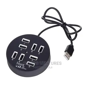 Hi-Speed 8 Port USB Hub Adapter for Charging + High Speed Da