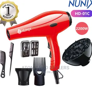 Nunix Hair Dryer With It's Accessories Blowdry 