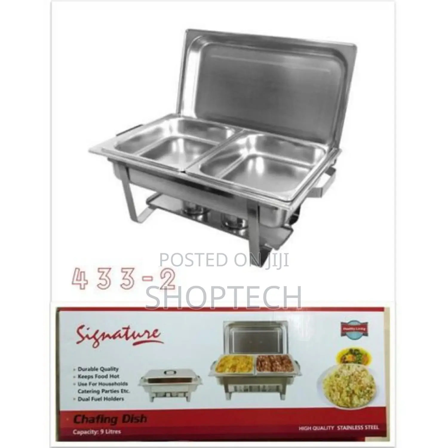 Signature Double Tray Buffet Chaffing Dishes