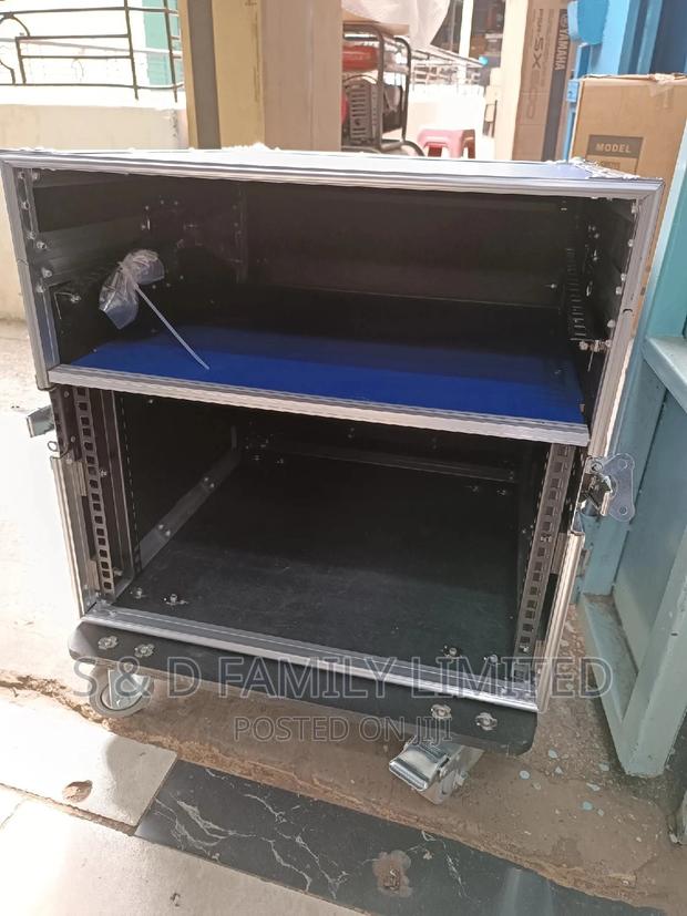 Blue 6U Open Rack Three Door