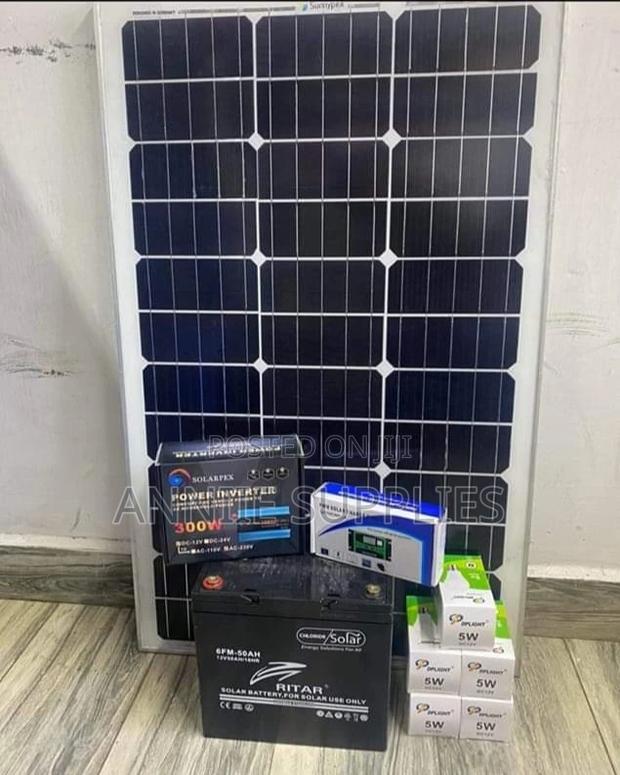 150w Solar+120ah Battery+ 300w Inverter Full Home Kit