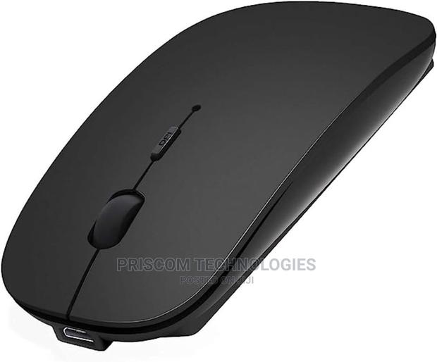Black Rechargeable Wireless Mouse for Laptop, PC, Macbook - main view
