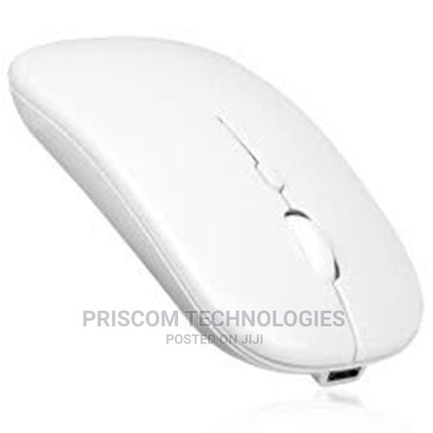White Wireless Rechargeable Mouse, Rechargeable Mouse - thumbnail 3