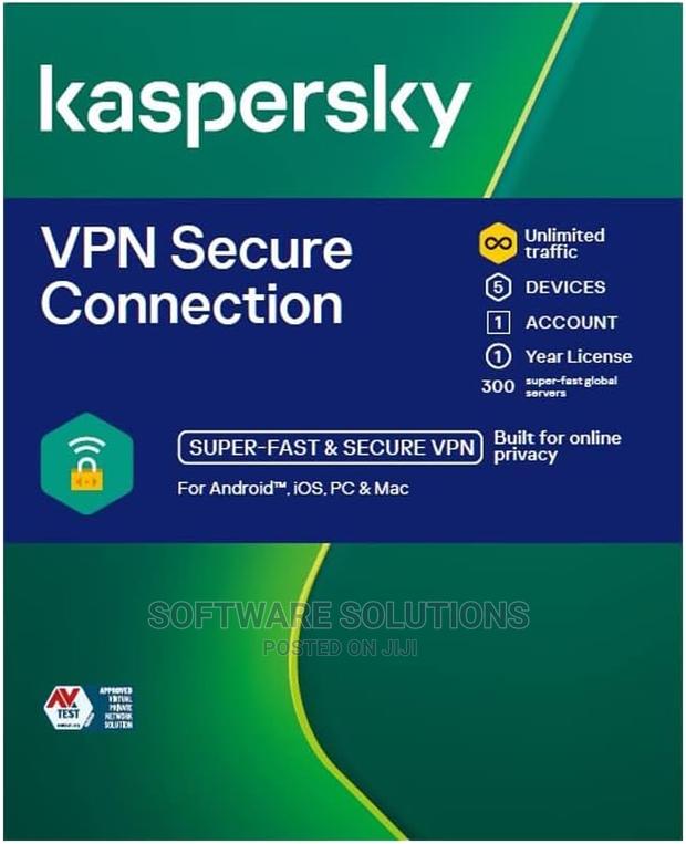 Kaspersky VPN Secure Connection 5 Users, 1 Year - main view