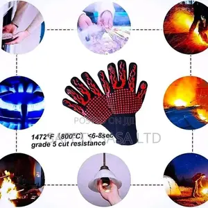 Heat Resistant BBQ Grilling Gloves