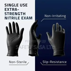 Black Nitrile Powder Free Gloves