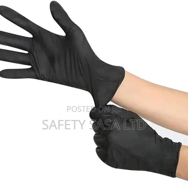 Black Nitrile Powder Free Gloves