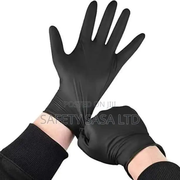 Black Nitrile Powder Free Gloves