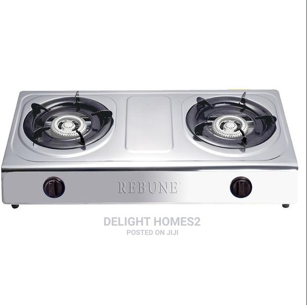 Rebune Gas Cooker 2 Burner Stainless Steel