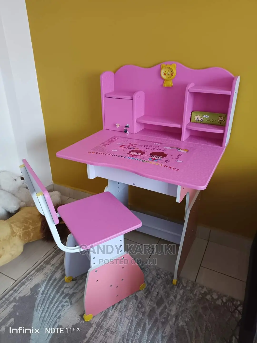 Kids Study Desk Pink