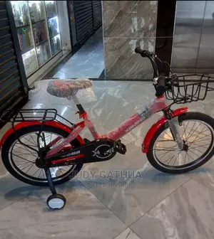 Red Bike With Training Wheels Size 20"