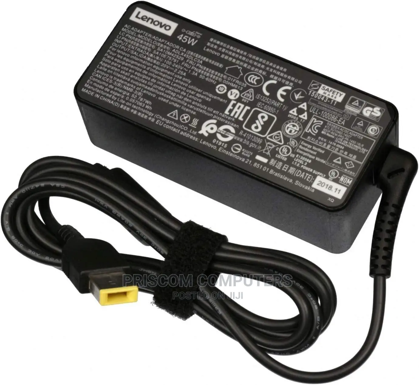 Lenovo Usb Laptop Adapter, Lenovo Charger (20V 2.25A 45W)