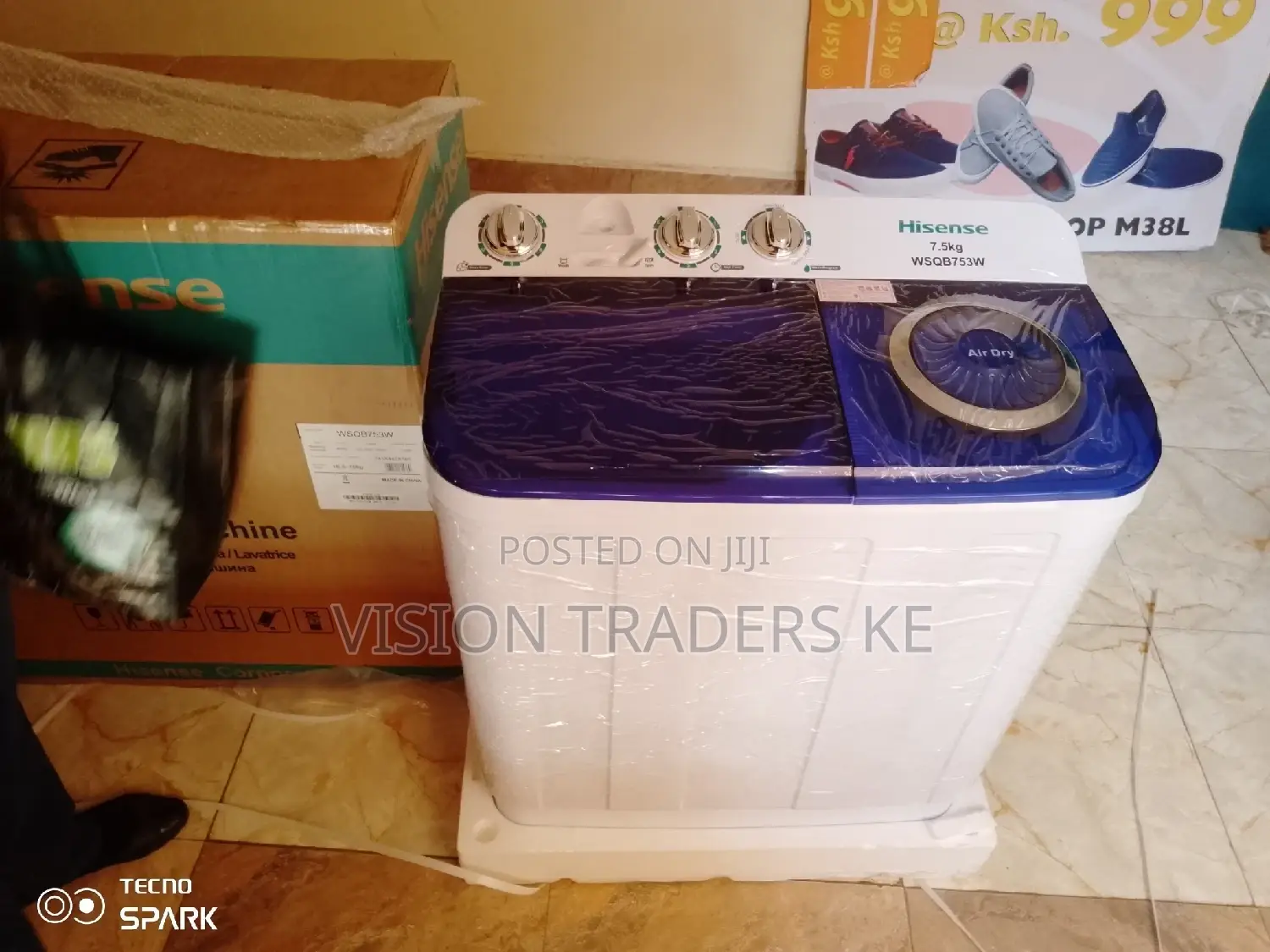 Hisense Twin Tub 7.5kgs Top Load Washing Machine
