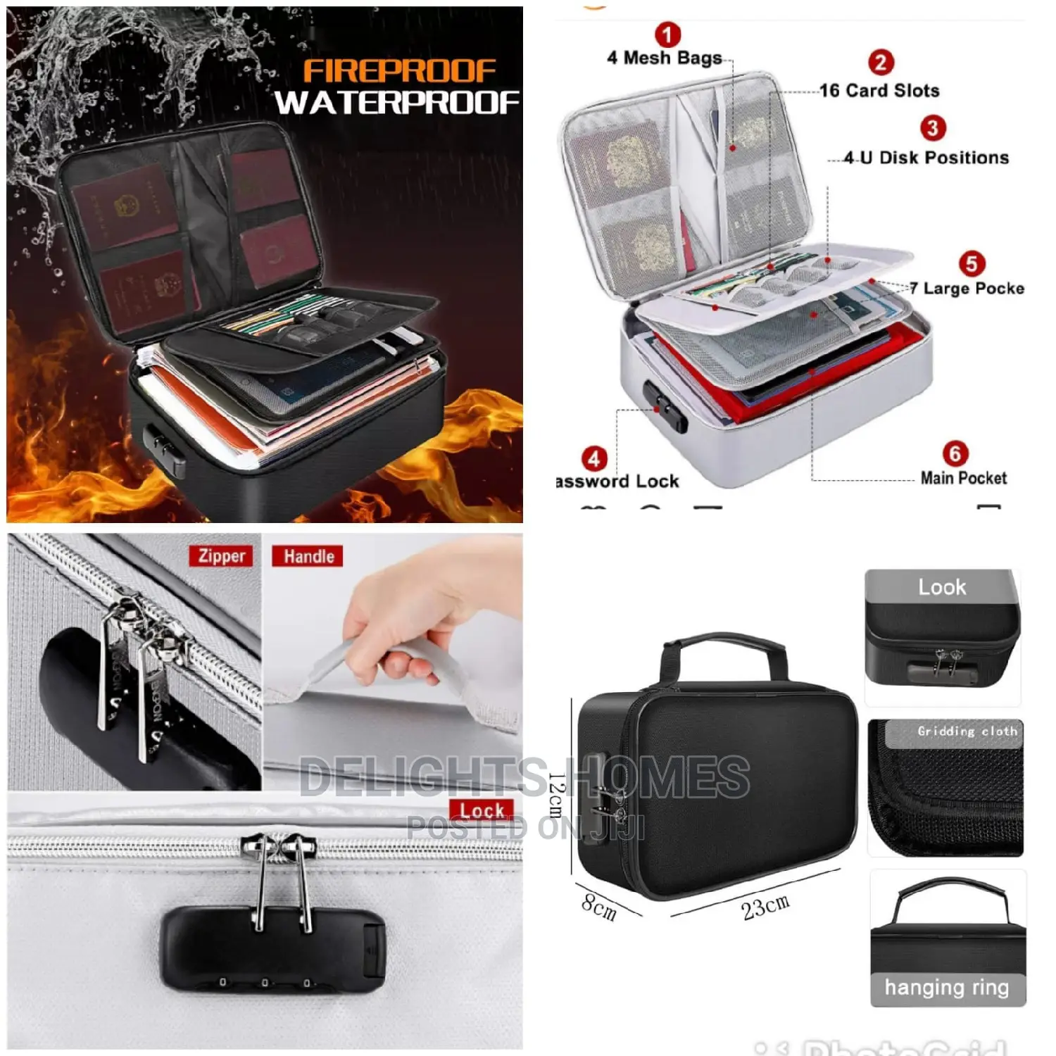 Fireproof/Water Resistant Documents Organizer-Za