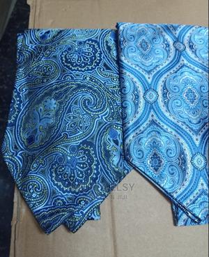 Skyblue Temple Design Ascot Ties - thumbnail 2
