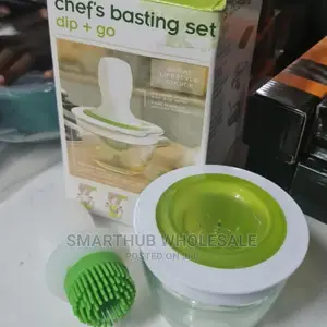 Chefs Basting Silicon Brush With Glass Bowl