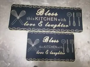 Antislip Kitchen Mats With Rubber Bottom