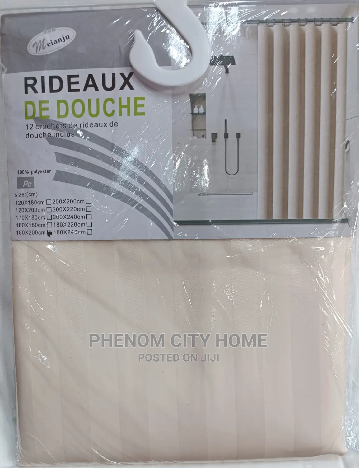 Plain Colour Shower Curtains