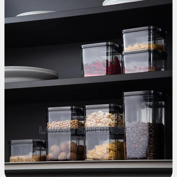 8pc Transparent Acrylic Cereal Food Pantry Storage Container - thumbnail 2