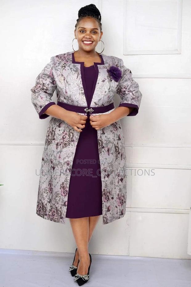 Executive Ladies Long Coat Dress Suit - thumbnail 2