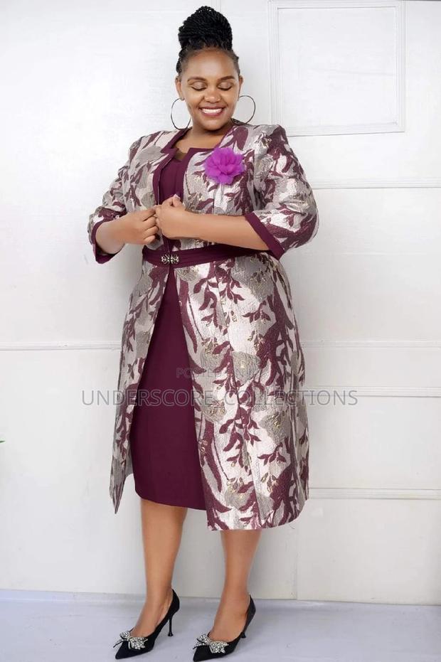 Executive Ladies Long Coat Dress Suit - thumbnail 3