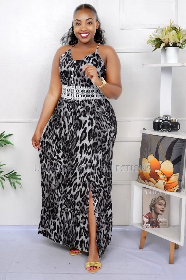 Ladies Maxi Animal Print Dresses - thumbnail 4