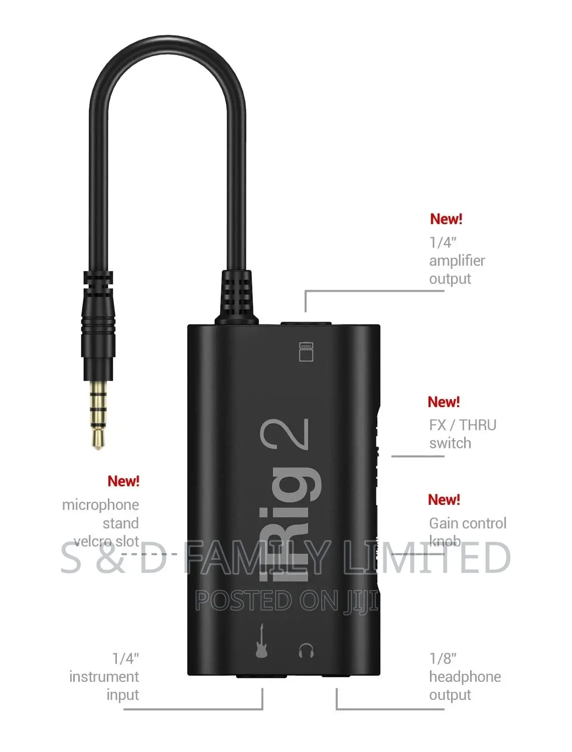 Irig 2 Analog Guitar Interface for Ios and Mac