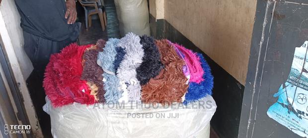Fluffy Capet,5*9 Ft Blue/ Brown, Creame