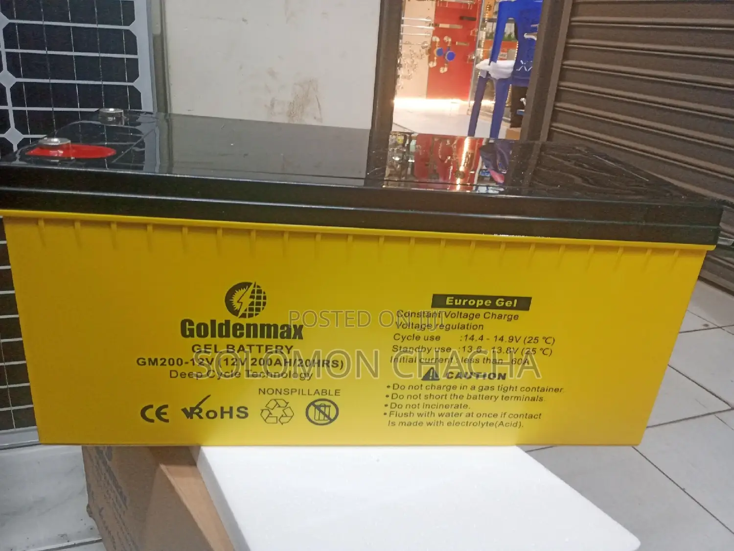 Goldenmax 200ah 12V Gel Battery