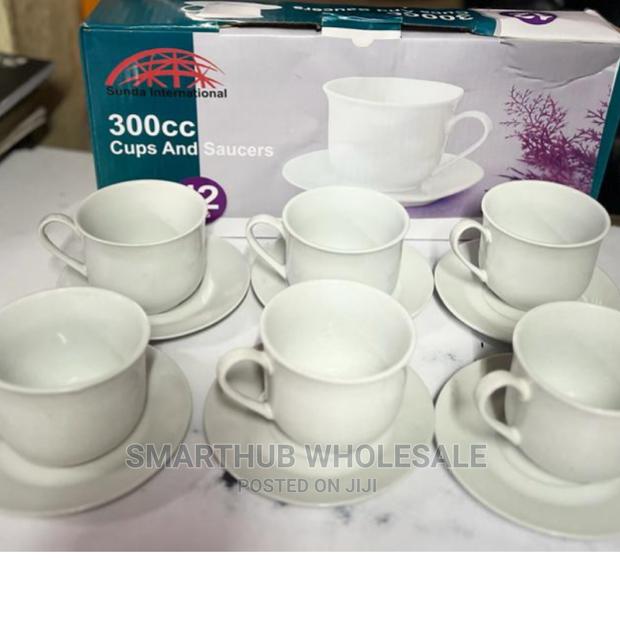 300cc Ceramic White 6 PCS Cup and Soucer