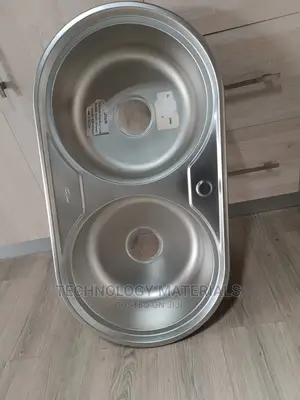 Round Double Bowl Stainless Steel Kitchen Sink