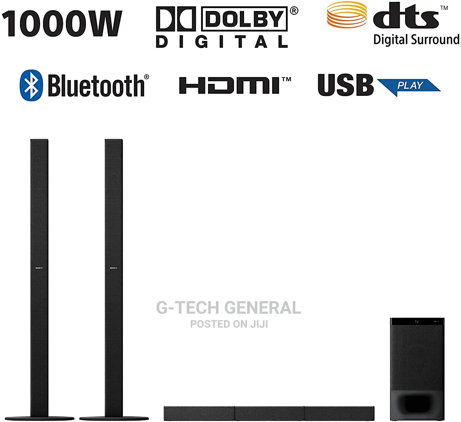 Sony 1000w Soundbar, Bluetooth, Dolby Audio Ht-s700rf