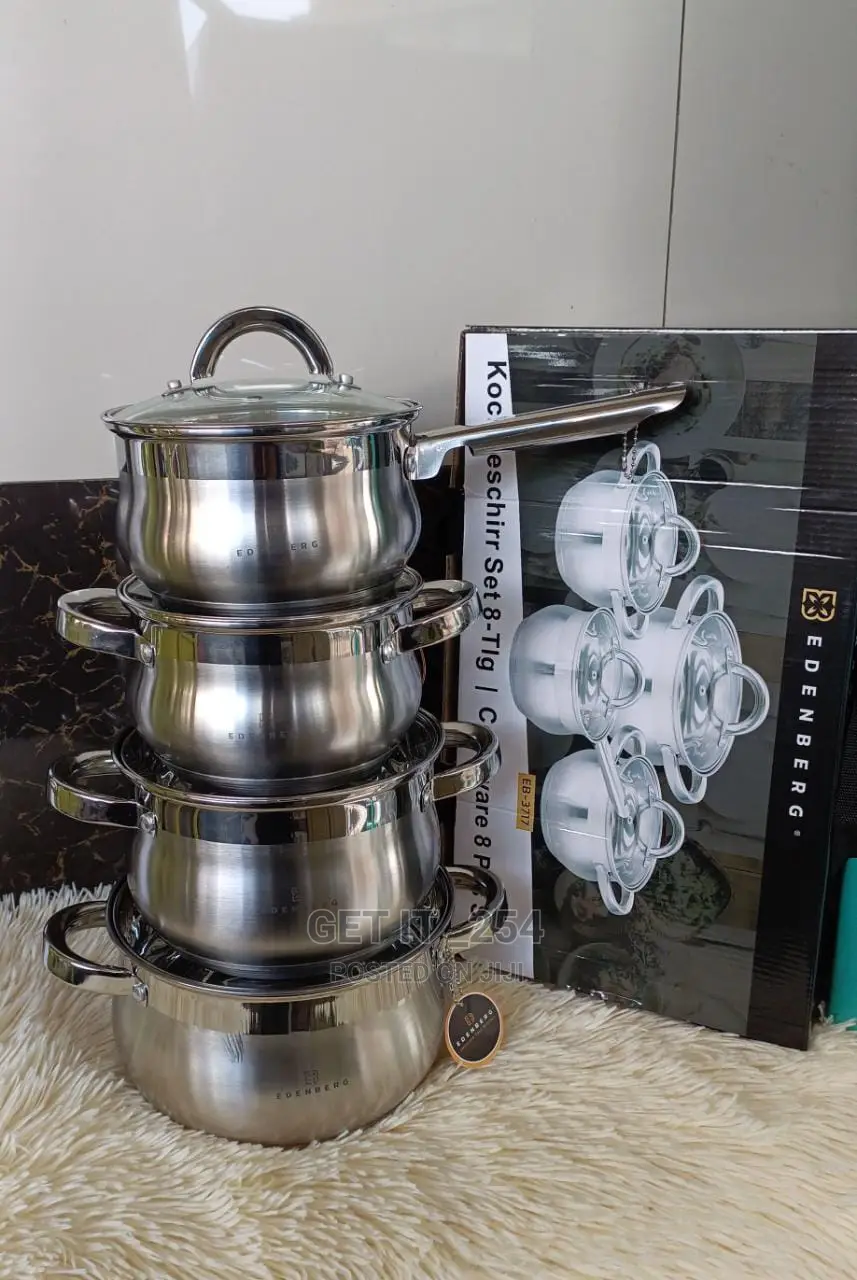 Stainless Steel Cookware Edenburg Cookware Set 8pc