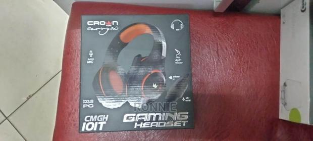 Crown Micro Gaming Headset - Black/Red - Heavy Duty