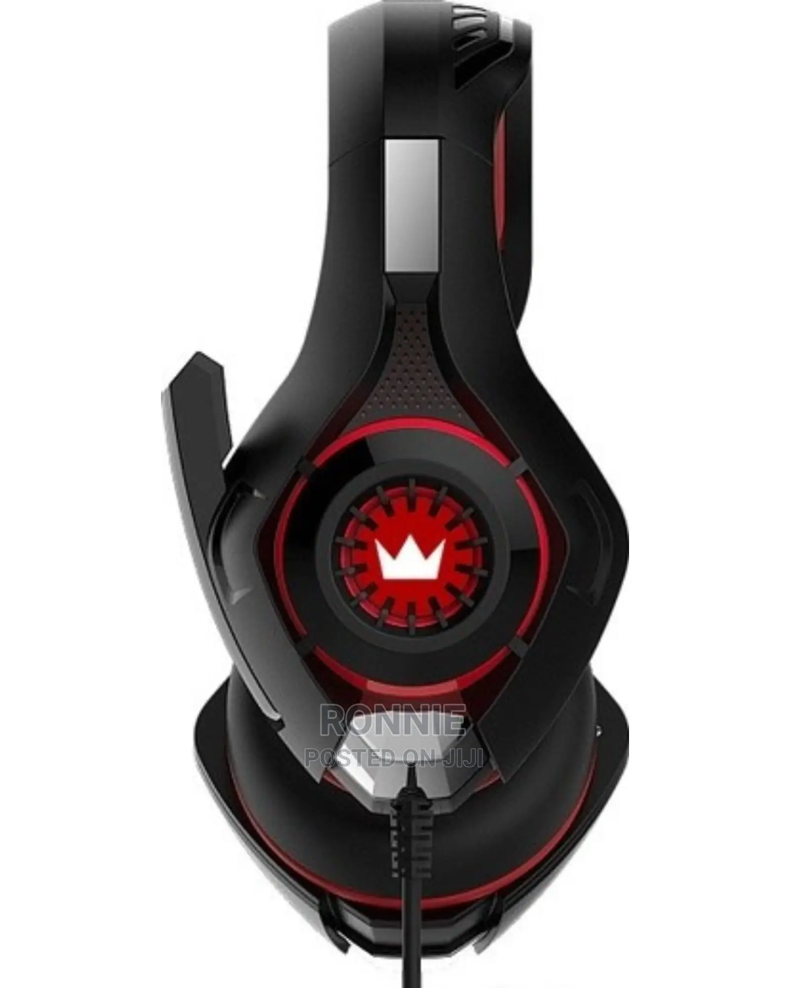 Crown Micro Gaming Headset - Black/Red - Heavy Duty