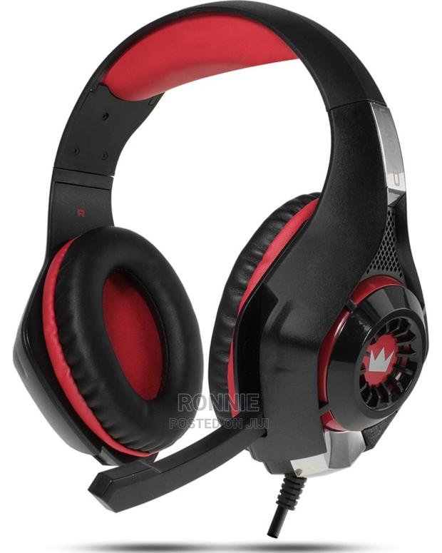 Crown Micro Gaming Headset - Black/Red - Heavy Duty - thumbnail 2