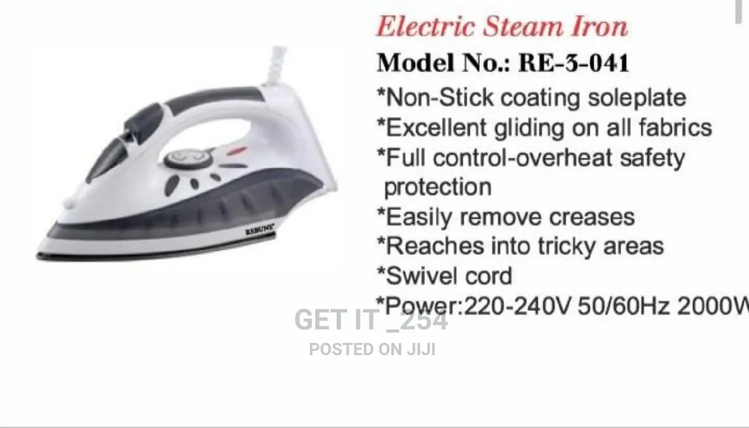 Rebune Steam Iron