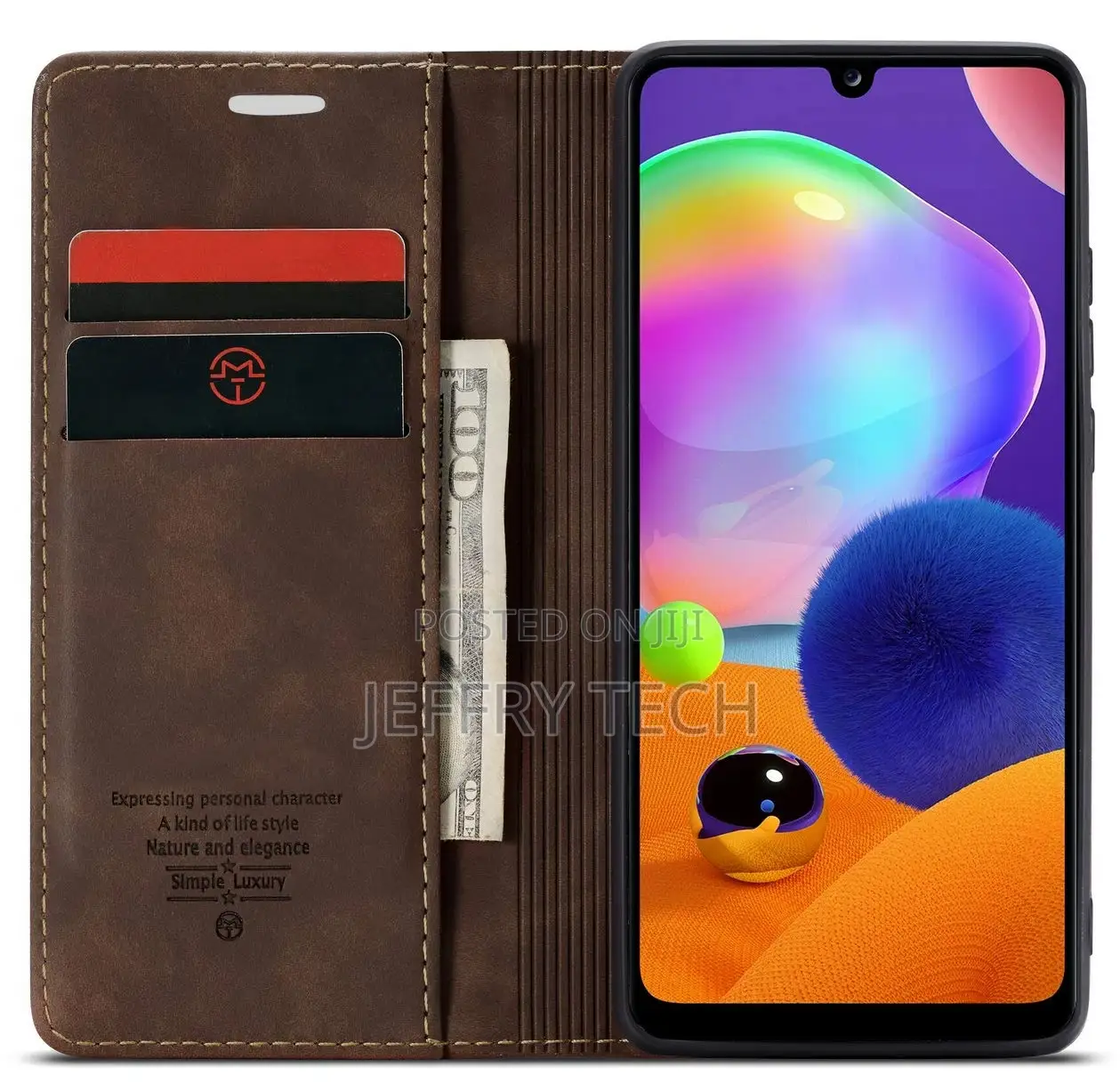 Faux Leather Samsung Galaxy A31 Case Cover Flip Flap Back St