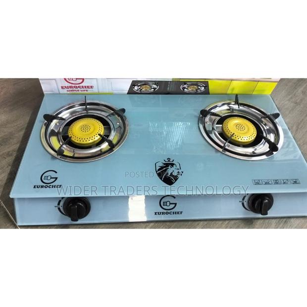 Eurochef Table Top Two Burner Gas Cooker Gray - main view
