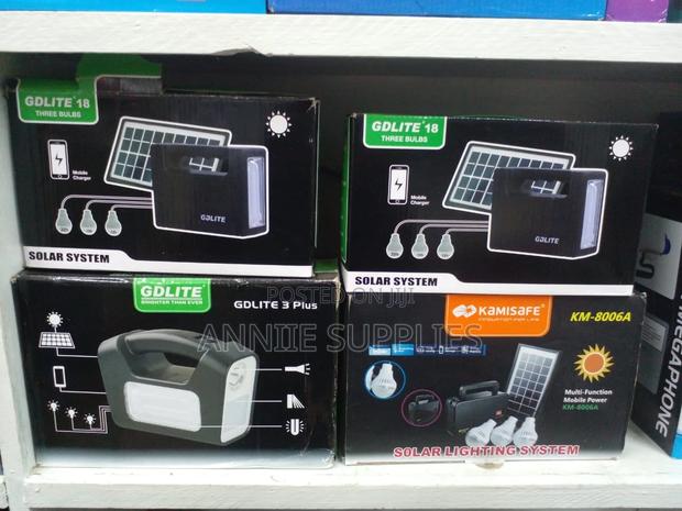 Portable Solar 3 Bulbs DC KIT With USB Phone Charger - main view
