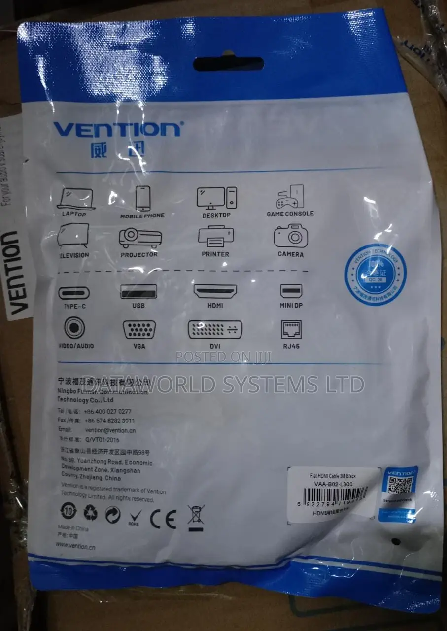 Vention HDMI High Definition Cable VAA-B02-L300 (Black 3 Met