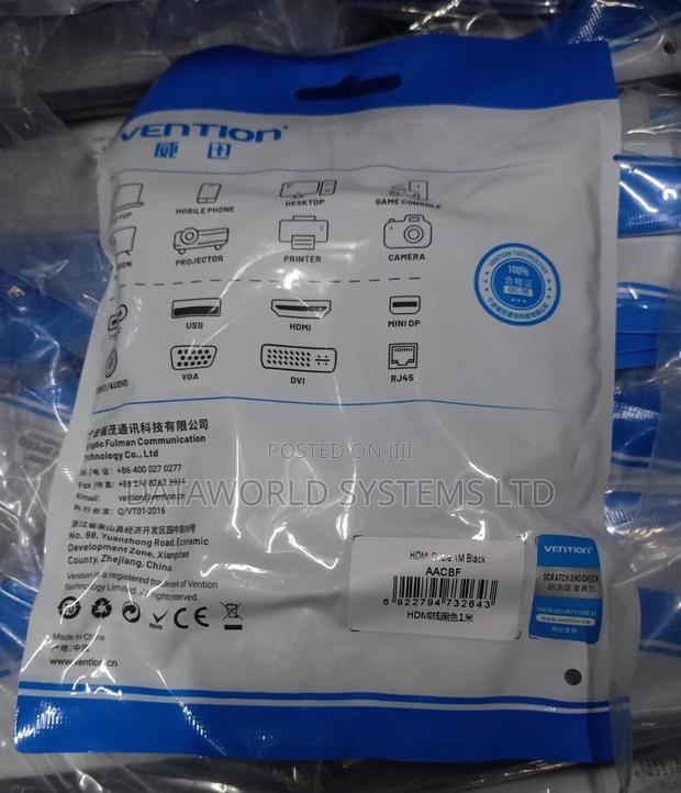 Vention HDMI Cable 1meter Black – VEN-AACBF - thumbnail 2