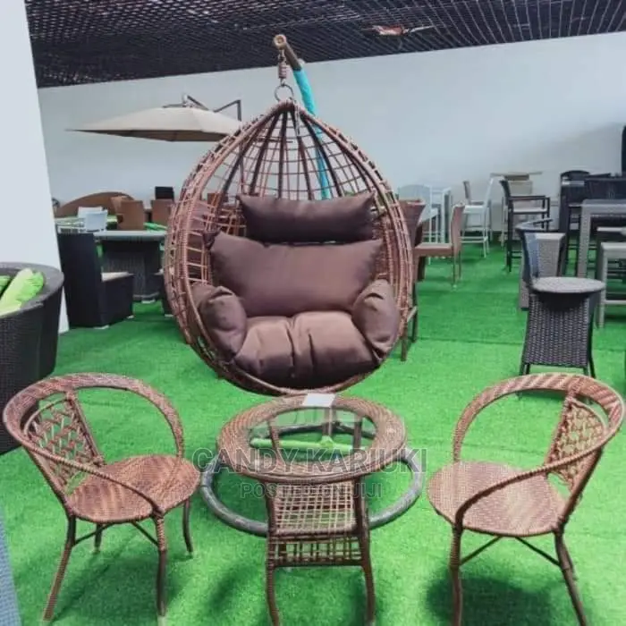 Beautiful Balcony Set ( Swing, 2 Chairs Plus Table)
